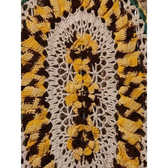 Retro Crocheted Trivet Kitchen Hot Pan Protector Boho Trivet Set - Picture 5 of 6